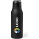 Bidón personalizado de acero inox con anilla cromada (600 ml) negro