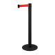 Poste separador negro con cinta extensible hasta 2 M y personalizada rojo