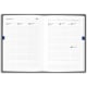 Agenda semana vista 2027 de polipiel y banda de color 17,5 x 24,5 cm