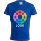 Camiseta algodón ring spun de manga corta de niño YC150 Keya 150 azul