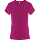 Camiseta 100% algodón ring spun cuello redondo de mujer Epika 150 fucsia