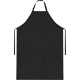 Delantal impermeable de poliéster/PVC personalizado Leroix negro