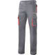 Pantalón de trabajo bicolor con refuerzo Velilla gris/rojo
