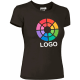 Camiseta básica manga corta  de mujer tiffany Valento 200 negro