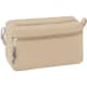 Neceser de doble cremallera en poliéster 600D y refuerzo ppe beige