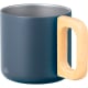 Taza acero inox reciclado de doble pared personalizada a 1 cara (400 ml) azul marino