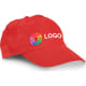Gorra para niños 100% poliéster con ajuste en velcro rojo
