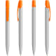 Bolígrafo media clip glacé ecológico personalizado BIC plata/naranja