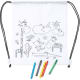 Mochila con cuerdas publicitaria para colorear con ceras