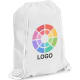 Mochila gymsack personalizada de poliéster 210T blanco