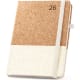 Agenda día página 2026 de corcho y lino con funda 20,5 x 25 cm natural claro