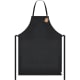Delantal algodón reciclado 180 g/m² con cintas de ajuste Guandak negro