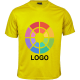 Camiseta técnica personalizada diseño de panal en espalda Tecnic Rox 135 amarillo