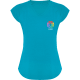 Camiseta técnica manga corta ranglan de mujer Avus Roly 160 turquesa vigore