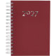 Agenda día página anillas en PU suave y resistente 15.8 x 21 cm rojo