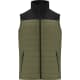 Chaleco impermeable negro soft shell y poliéster Bordy verde militar