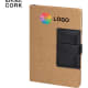 Bloc de notas de corcho y con bolsillo en PU y cierre magnético 14.6 x 21.1 cm