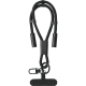 Lanyard pulsera RPET con ajuste y cargador USB-C (60w) negro