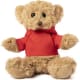 Peluche personalizado osito cariñoso con camiseta de colores rojo