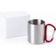 Taza de acero inox.y mosquetón personalizable por 1 cara (210 ml)