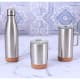 Vaso térmico publicitario de acero inox reciclado y corcho (350 ml)
