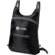 Mochila plegable ecológica de poliéster 201d RPET negro