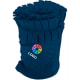 Manta polar grande 150x200 con flecos 250 gr snow Valento azul marino orion