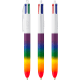 Bolígrafo arcoiris personalizado tinta 4 colores BIC blanco/arco iris