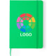 Bloc notas publicitario ecológico en RPET con banda elástica 14.7 x 21 cm verde