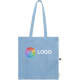 Bolsa eco plegable publicitaria algodón reciclado 120g/m2 grs 38x 40cm azul