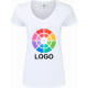 Camiseta entallada algodón peinado de mujer Iconic V-Neck Fruit Of The Loom 150 blanco