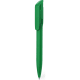 Bolígrafo pulsador con clip plano para personalizar verde