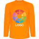 Camiseta manga larga ranglán de niño Montecarlo L/S Roly 150 naranja fluor