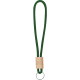 Llavero personalizado con cordón y ajuste en bambú  verde oscuro