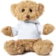 Peluche personalizado osito cariñoso con camiseta de colores blanco
