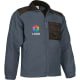 Chaqueta forro polar reforzada nevada Valento 400 gris cemento/negro