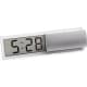 Reloj con calendario cromado satinado