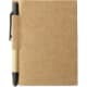 Libreta de bolsillo reciclada con bolígrafo publicitaria 11 x 8,5 cm negro