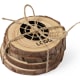Set con 4 posavasos de madera de pino