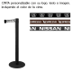 Poste separador negro con cinta extensible hasta 2 M y personalizada