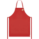 Delantal algodón reciclado 180 g/m² con cintas de ajuste Guandak rojo