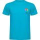 Camiseta tecnica running de niño Montecarlo Roly 140 azul turquesa