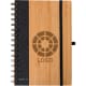 Libreta personalizada de anillas de bambú y papel reciclado 14.7 x 21 cm negro