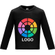 Camiseta manga 100% algodon peinado de niño Baby L/S Roly negro