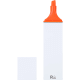 Marcador fluorescente ABS reciclado con capucha naranja