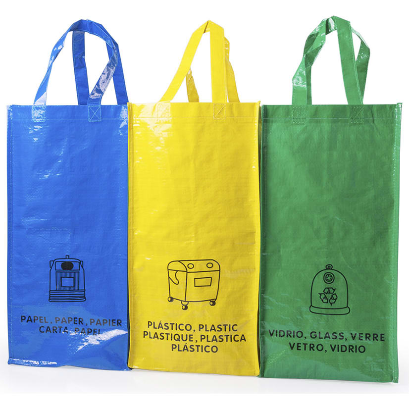 Plástico Reciclado Basura Organica En Bolsa De Plastico Envases