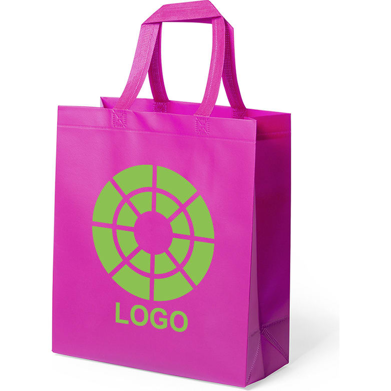 Bolsa publicitaria non-woven laminado de asas cortas 110 g/m²