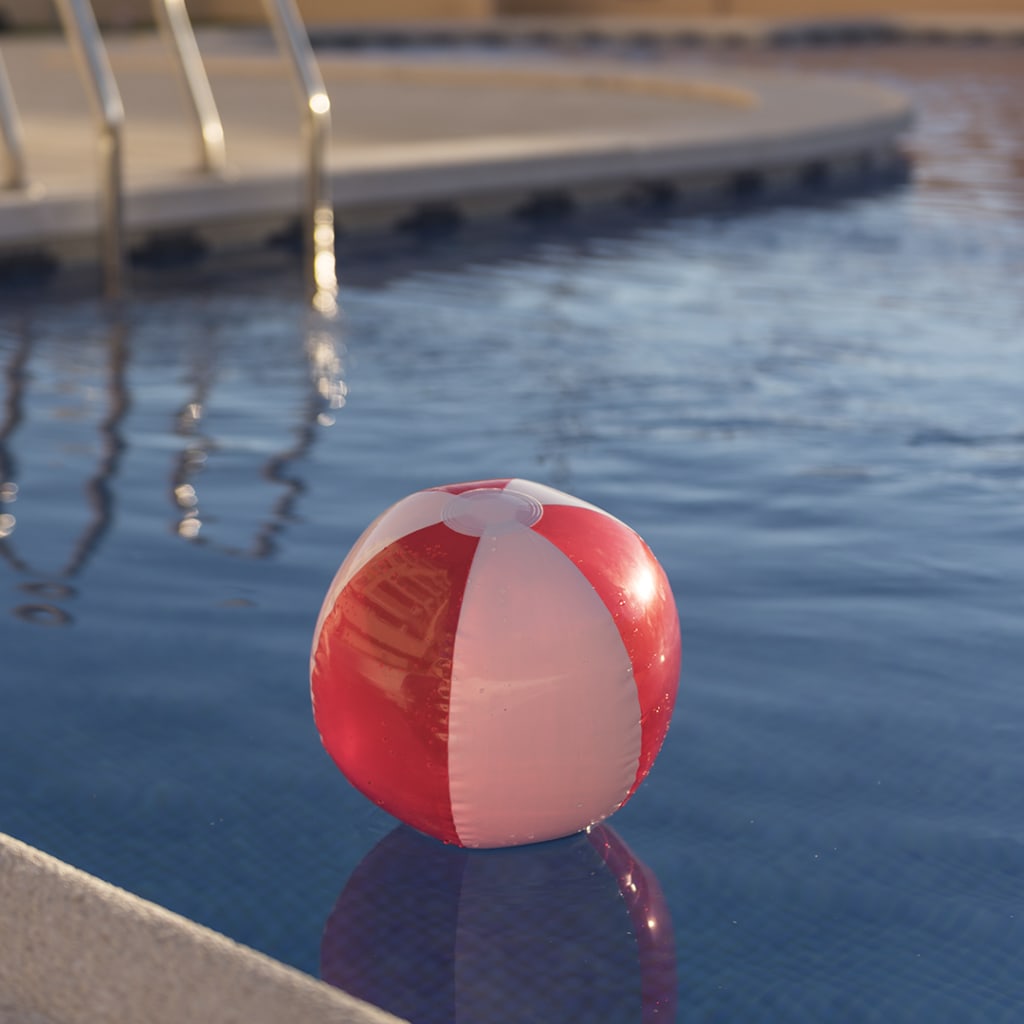 Wanapix Pelota De Playa Personalizada Con Foto O Texto, Diseño Bicolor (azul O Rojo), PVC Resistente, 28 Cm Inflada