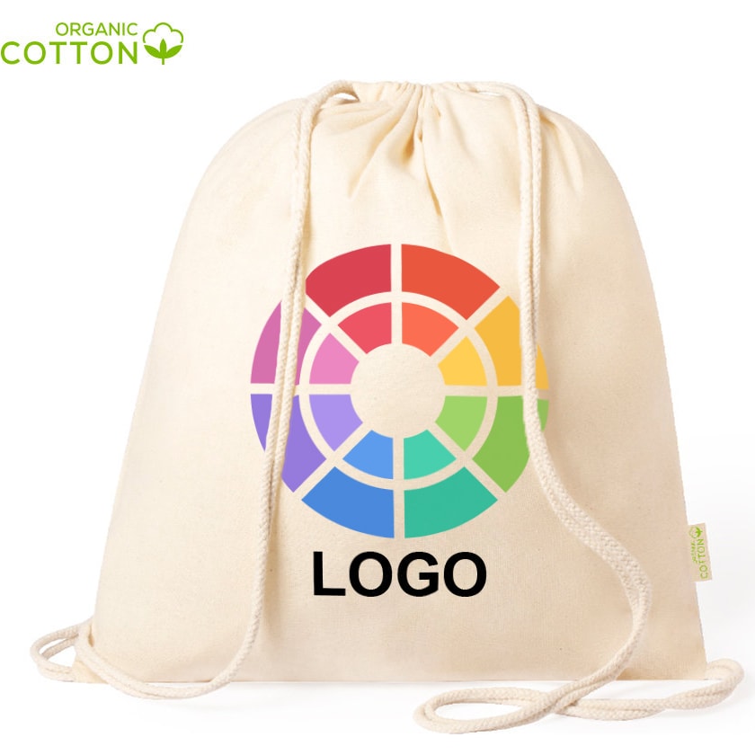 Mochila de cuerdas eco publicitaria de algodón orgánico 100% - Main Image