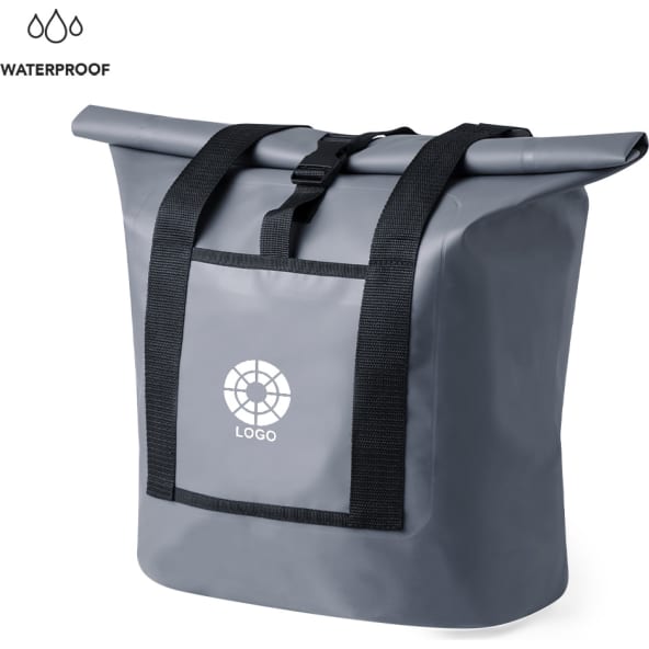 Bolso impermeable personalizado de PVC 25l gris con asas para transporte